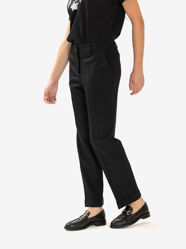 P.A.R.O.S.H. Pantalone sigaretta frescolana Nero