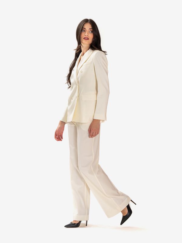 P.A.R.O.S.H. Pantalone palazzo frescolana Panna