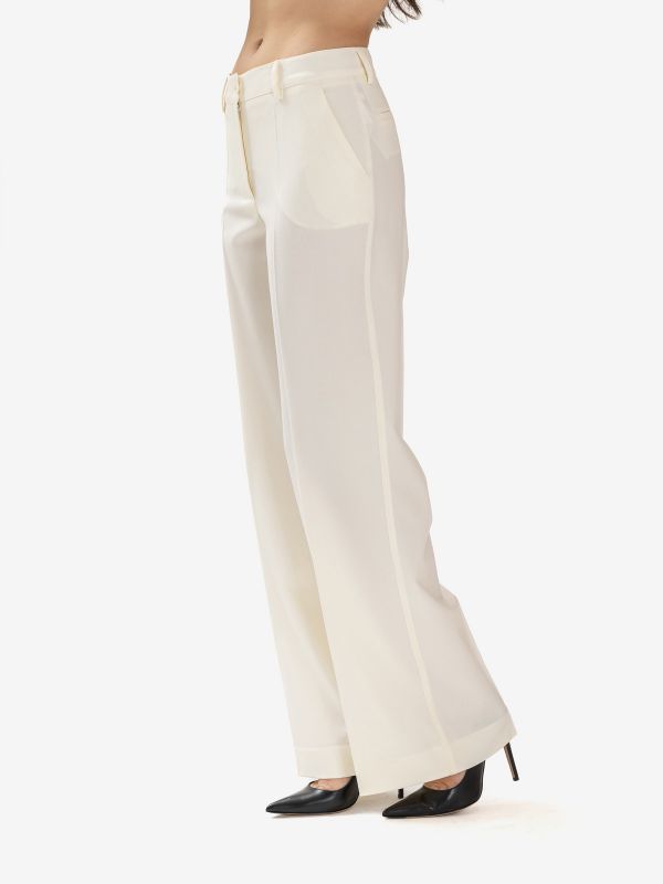 P.A.R.O.S.H. Pantalone palazzo frescolana Panna