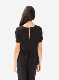 P.A.R.O.S.H. Blusa m/c con strass Nero