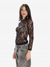 P.A.R.O.S.H. T-Shirt pizzo m/l Nero