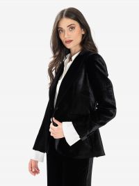 P.A.R.O.S.H. Blazer monopetto velluto Nero