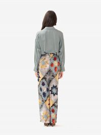 MOMONI' Camicia seta m/l coon rouches Verde acqua