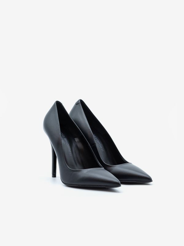 SERGIO LEVANTESI Decollete pelle tc 11.5 cm Nero SERGIO LEVANTESI Decollete pelle tc 11.5 cm Nero