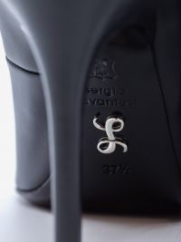 SERGIO LEVANTESI Decollete pelle tc 11.5 cm Nero