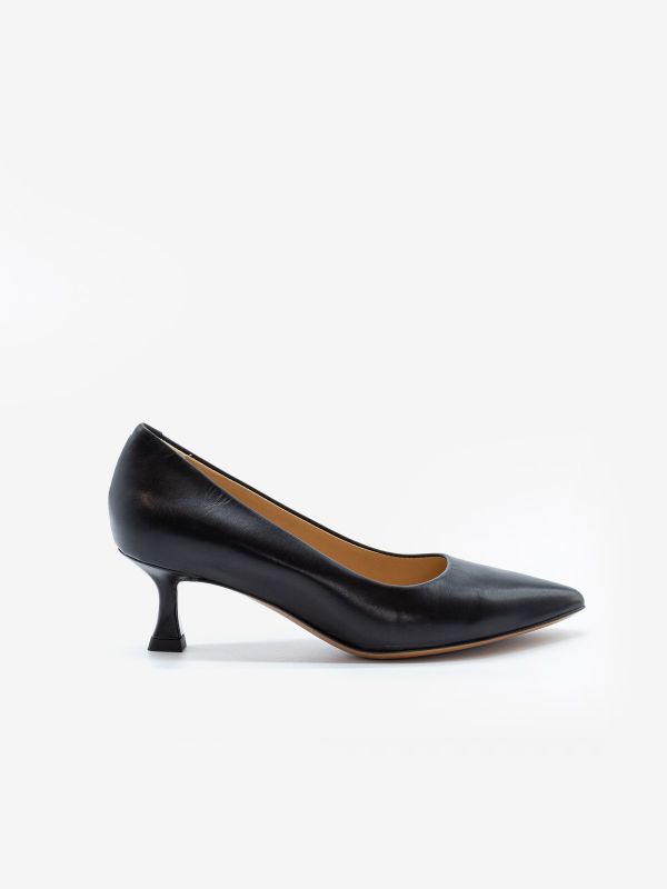 FRANCO RUSSO Decollete tc 5 cm pelle Nero FRANCO RUSSO Decollete tc 5 cm pelle Nero