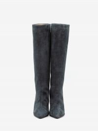 FRANCO RUSSO Stivale camoscio tc 9 cm Grigio