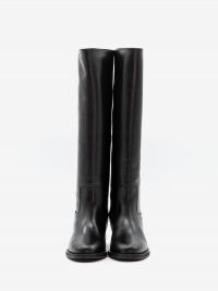 VIA ROMA 15 Stivale pelle dettaglio V in camoscio Nero