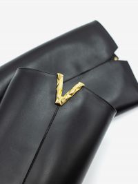 VIA ROMA 15 Stivale pelle dettaglio V Nero