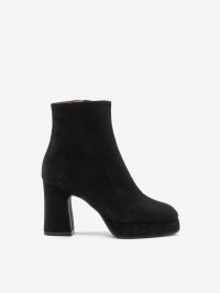 ROBERTO FESTA Stivaletto camoscio tc 8 cm con plateau Nero