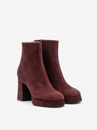 ROBERTO FESTA Stivaletto camoscio tc 8 cm con plateau Vinaccio