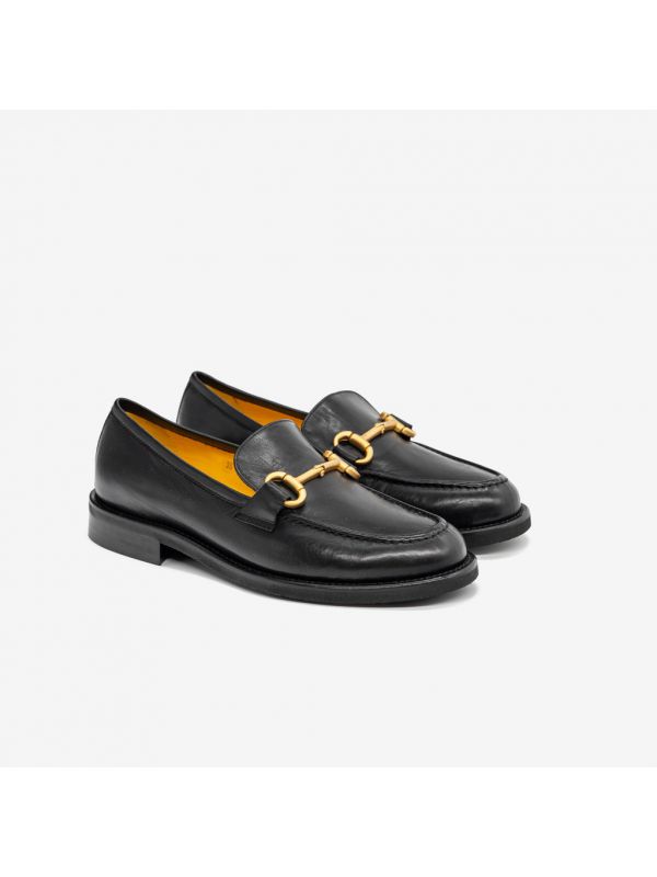 MARA BINI Mocassino tc 1 cm pelle + morsetto Nero MARA BINI Mocassino tc 1 cm pelle + morsetto Nero