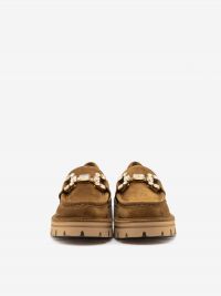 MARA BINI Mocassino fondo gomma + fibbia strass Tabacco