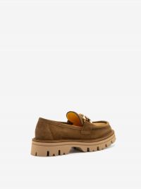 MARA BINI Mocassino fondo gomma + fibbia strass Tabacco