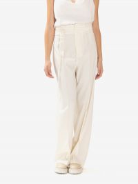 ERIKA CAVALLINI Pantalone cady vita alta palazzo Panna