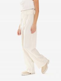 ERIKA CAVALLINI Pantalone cady vita alta palazzo Panna