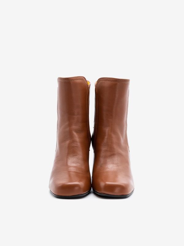 MARA BINI Stivaletto tc 5 cm pelle Cuoio MARA BINI Stivaletto tc 5 cm pelle Cuoio