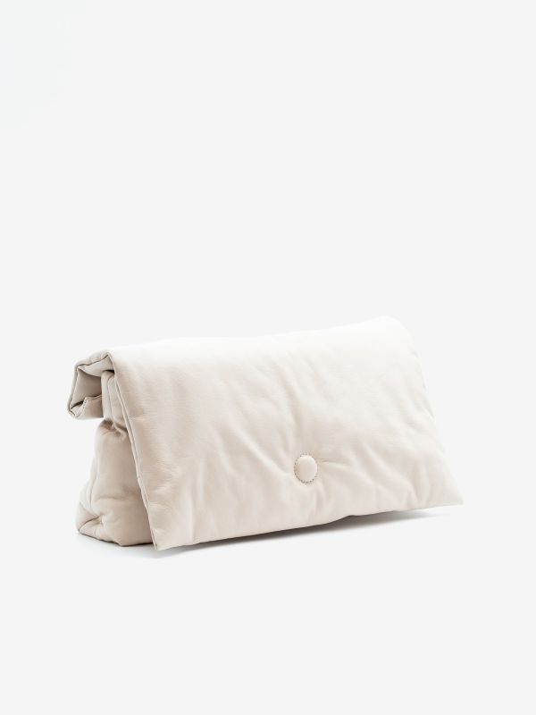 GAVAZZENI Borsa con patta media pelle Vaniglia