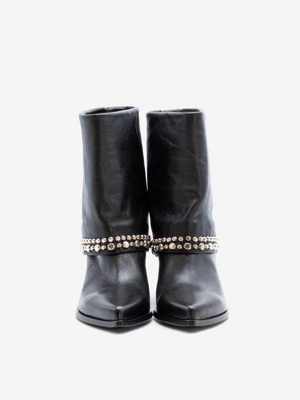 ELENA IACHI Camperos pelle con borchie gambale alto Nero ELENA IACHI Camperos pelle con borchie gambale alto Nero
