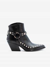 ELENA IACHI Camperos con borchie gambale basso Nero