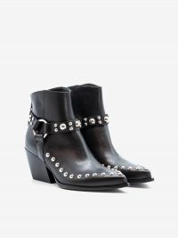 ELENA IACHI Camperos con borchie gambale basso Nero