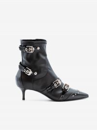 LELLA BALDI Stivaletto tc 5 cm pelle con fibbie Nero