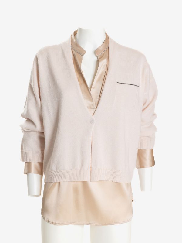 PESERICO Cardigan lana Cipria