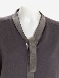 FABIANA FILIPPI Maglione con fiocco piping Grigio