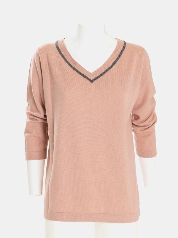 FABIANA FILIPPI Maglia lana m/l salmone scuro