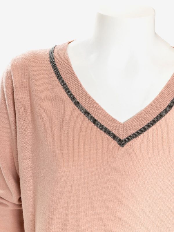 FABIANA FILIPPI Maglia lana m/l salmone scuro
