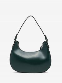 GIANNI CHIARINI Bianca: borsa media mezzaluna pelle Verde bosco