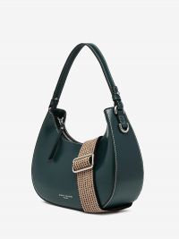 GIANNI CHIARINI Bianca: borsa media mezzaluna pelle Verde bosco