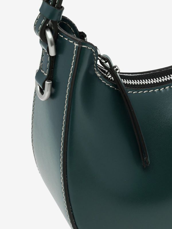 GIANNI CHIARINI Bianca: borsa media mezzaluna pelle Verde bosco