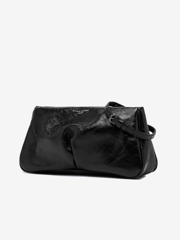 GIANNI CHIARINI Celeste: borsa con tracolla naplak piccola Nero