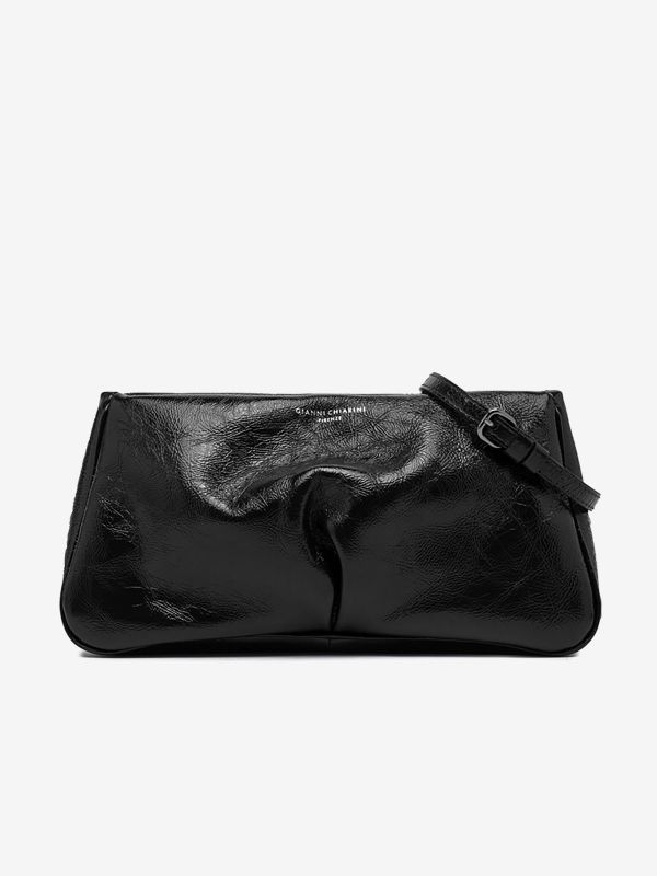 GIANNI CHIARINI Celeste: borsa con tracolla naplak piccola Nero