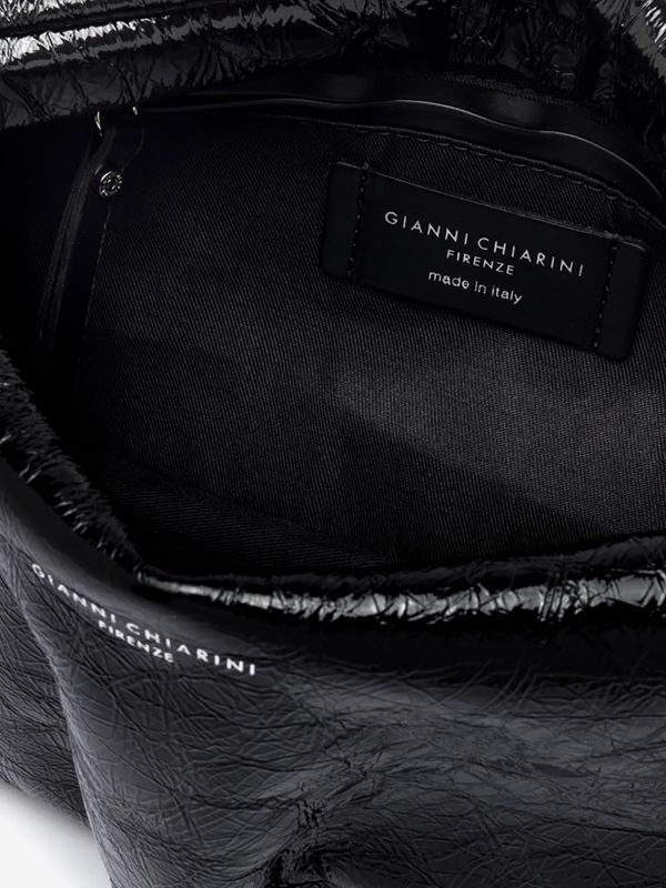 GIANNI CHIARINI Celeste: borsa con tracolla naplak piccola Nero