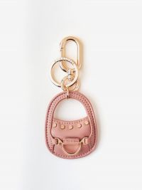 BORBONESE Portachiavi borsa pelle Cipria