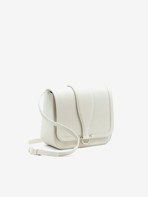 BORBONESE Borsa cross over medium pelle Gesso