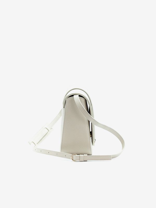 BORBONESE Borsa cross over medium pelle Gesso