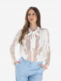P.A.R.O.S.H. Camicia cotone over righe blu/bianca