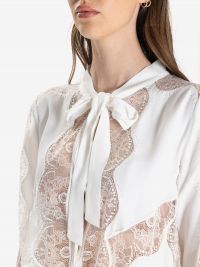 P.A.R.O.S.H. Camicia seta e pizzo Bianco