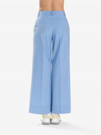 P.A.R.O.S.H. Pantalone palazzo cotone Celeste
