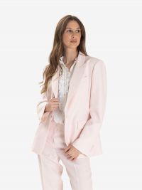 P.A.R.O.S.H. Blazer monopetto lino Rosa