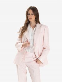 P.A.R.O.S.H. Blazer monopetto lino Rosa
