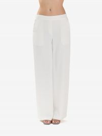 P.A.R.O.S.H. Pantalone palazzo mezzo elastico cady Panna