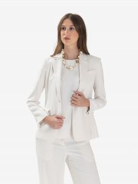 P.A.R.O.S.H. Blazer monopetto cady Panna