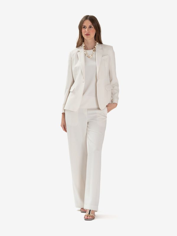 P.A.R.O.S.H. Blazer monopetto cady Panna