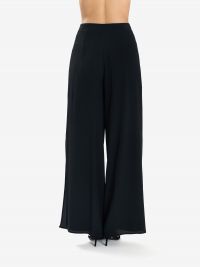 ERIKA CAVALLINI Pantalone palazzo con spacco seta Nero