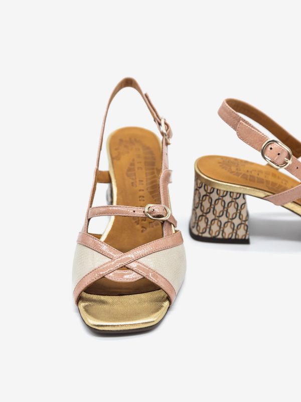 CHIE MIHARA Sandalo tc 50 fantasia + pelle Rosa CHIE MIHARA Sandalo tc 50 fantasia + pelle Rosa
