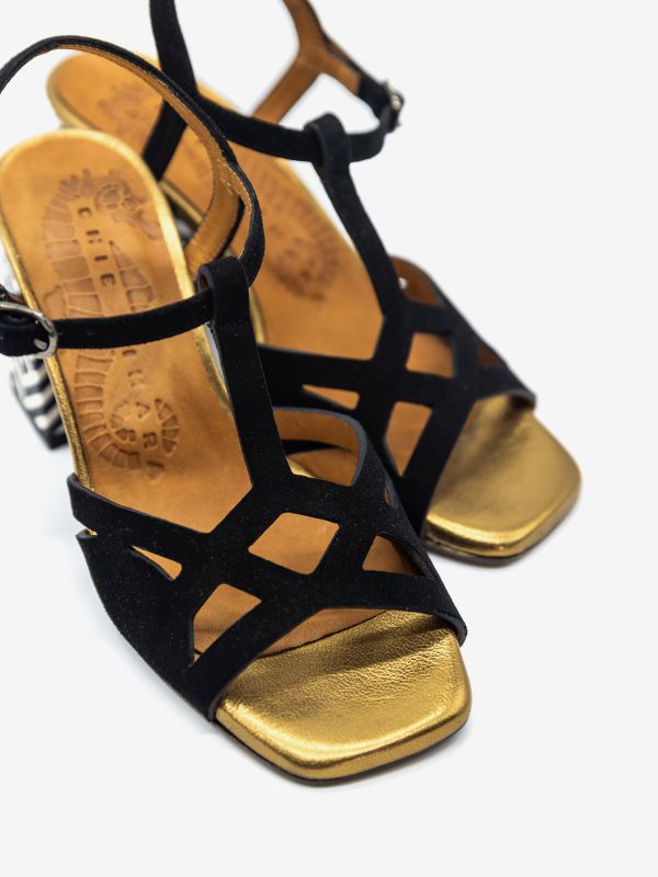 CHIE MIHARA Sandalo tc 90 camoscio Nero